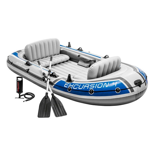 Intex Excursion 4 Set Inflatable Boat - 315 x 165 x 43 cm - 3-piece - Multicolored
