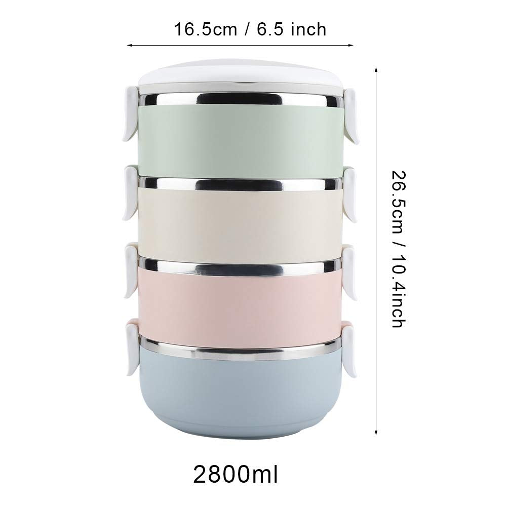 Tyenaza Thermo Container Insulated Container, stainless steel thermo lunchbox Thermal Insulated, Thermal Compartment Lunch Box, Portable Bento Box, Storage Container for hot food, meals, soup (#4)