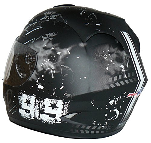 protectWEAR Motorcycle Helmet FS-801-99 black/gray size S