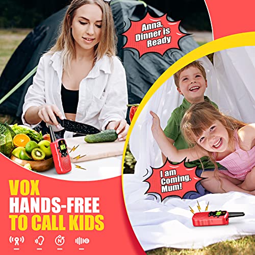 EUCOCO Walkie Talkie for Kids (Bright Red)