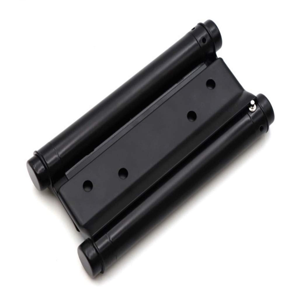 2 pairs of 4-inch black double-action stainless steel door hinges for Saloon Cafe self-closing, perfectly adjustable, 100mm long.