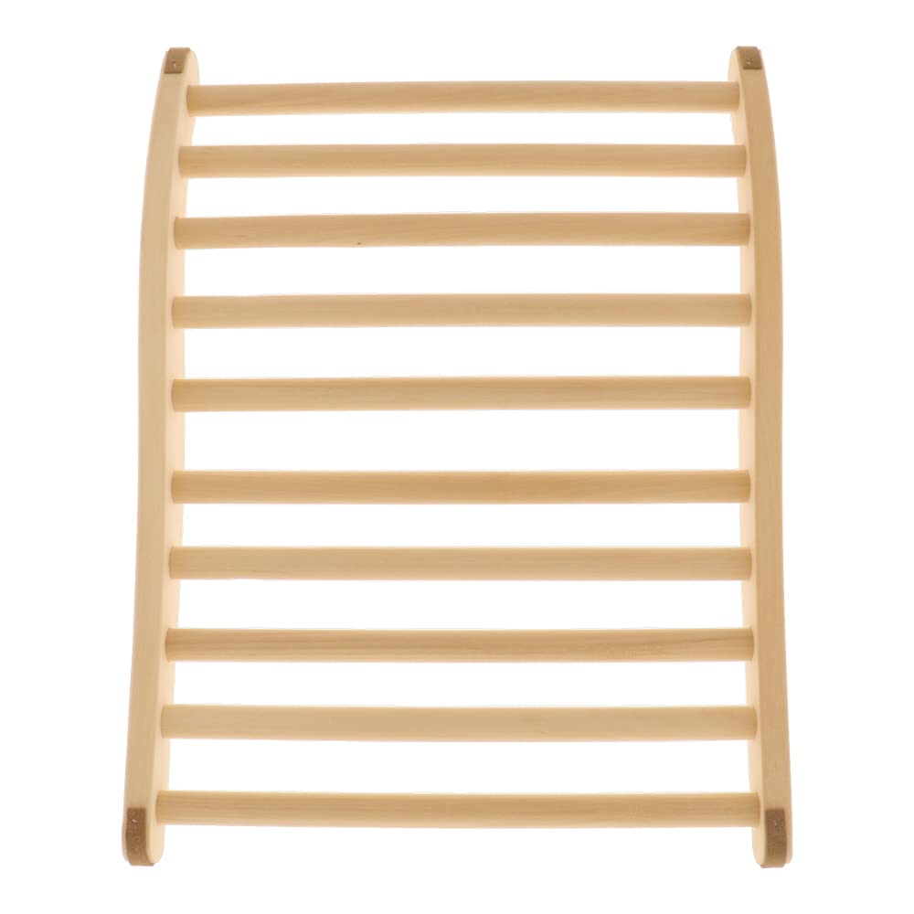 2X HOFMEISTER® Sauna backrest made of high-quality lime wood, 51 cm, ergonomically shaped, Made in Europe, non-slip sauna back support, Relax and unwind with headrest