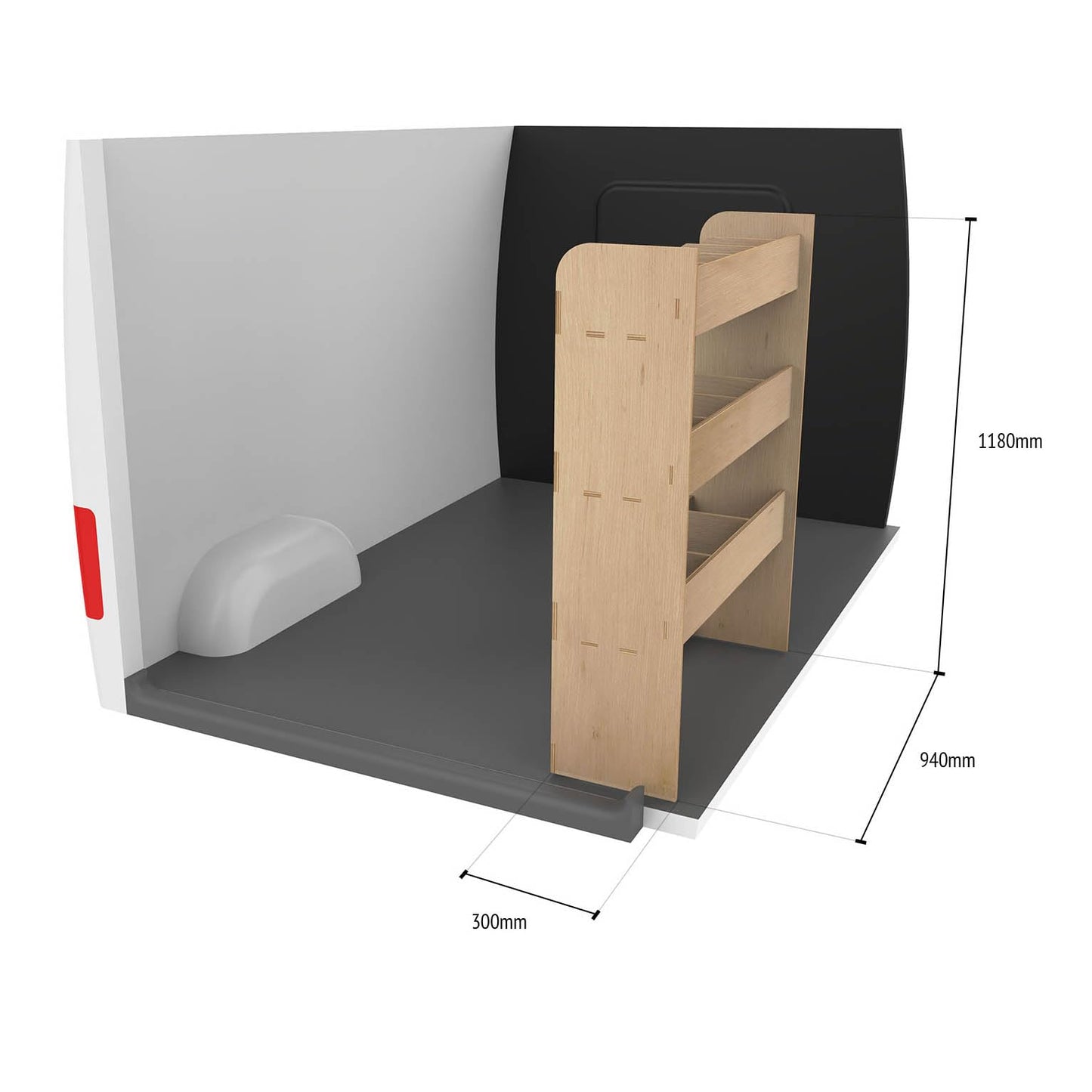VANIFY - Compatible with Opel VIVARO L1 2019+ vehicle interior shelves, passenger side shelf
