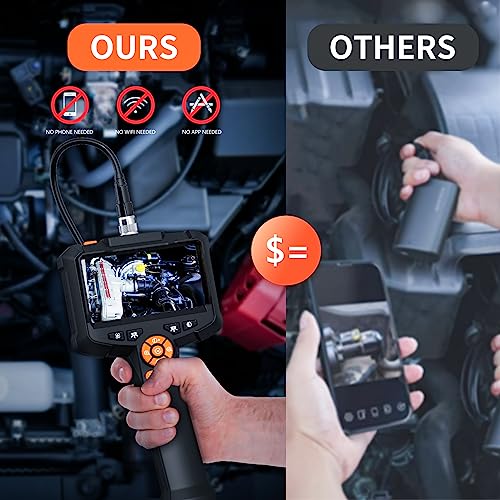 Daxiongmao Endoscope, 11 cm (4.3 inch) endoscope camera with light, IP67 waterproof, 1080 HD inspection camera, snake camera, 5m endoscope camera, gadgets for men.