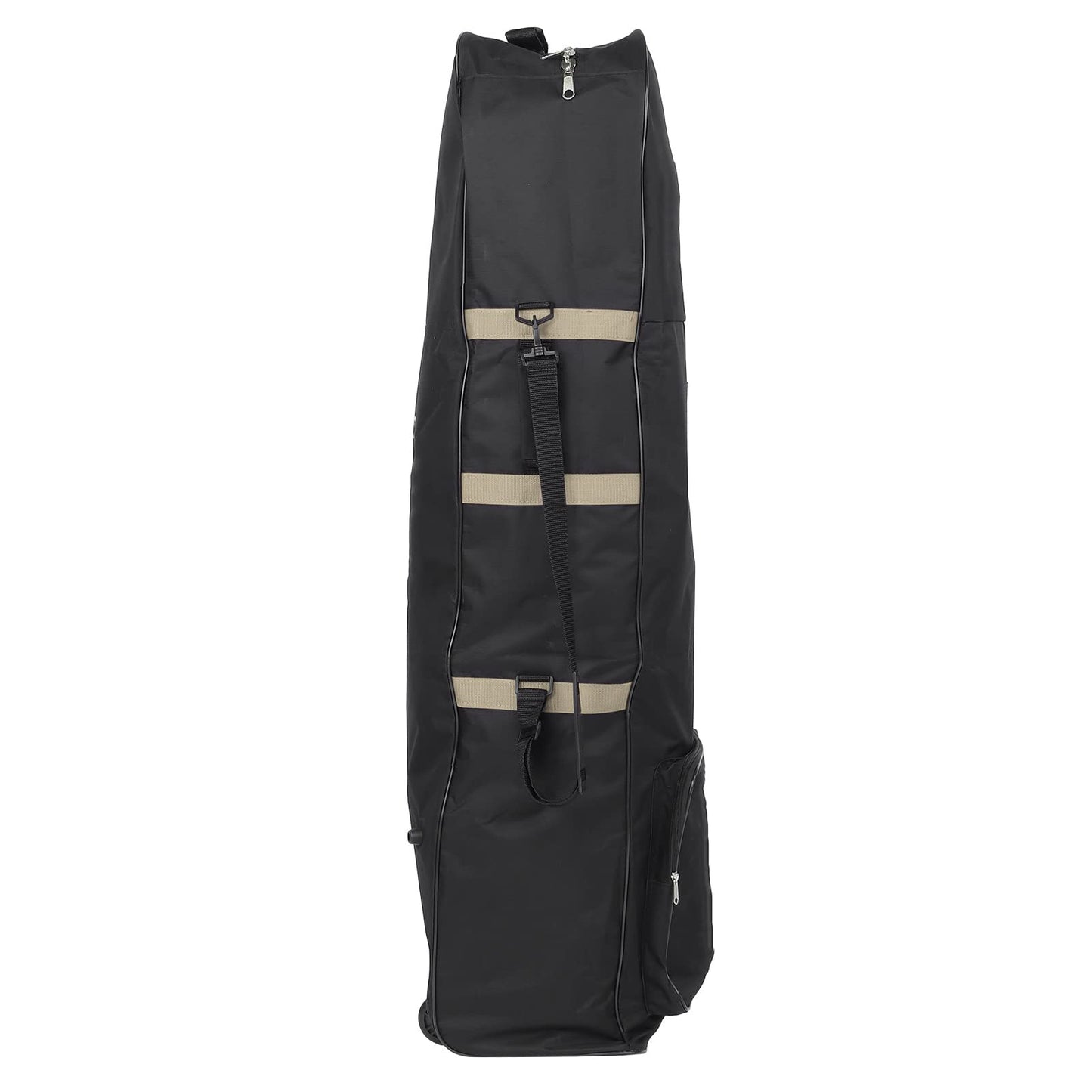 Golf travel bag with wheels Foldable 600D Golf Aviation Bag Storage Bag Club Case (Gold)