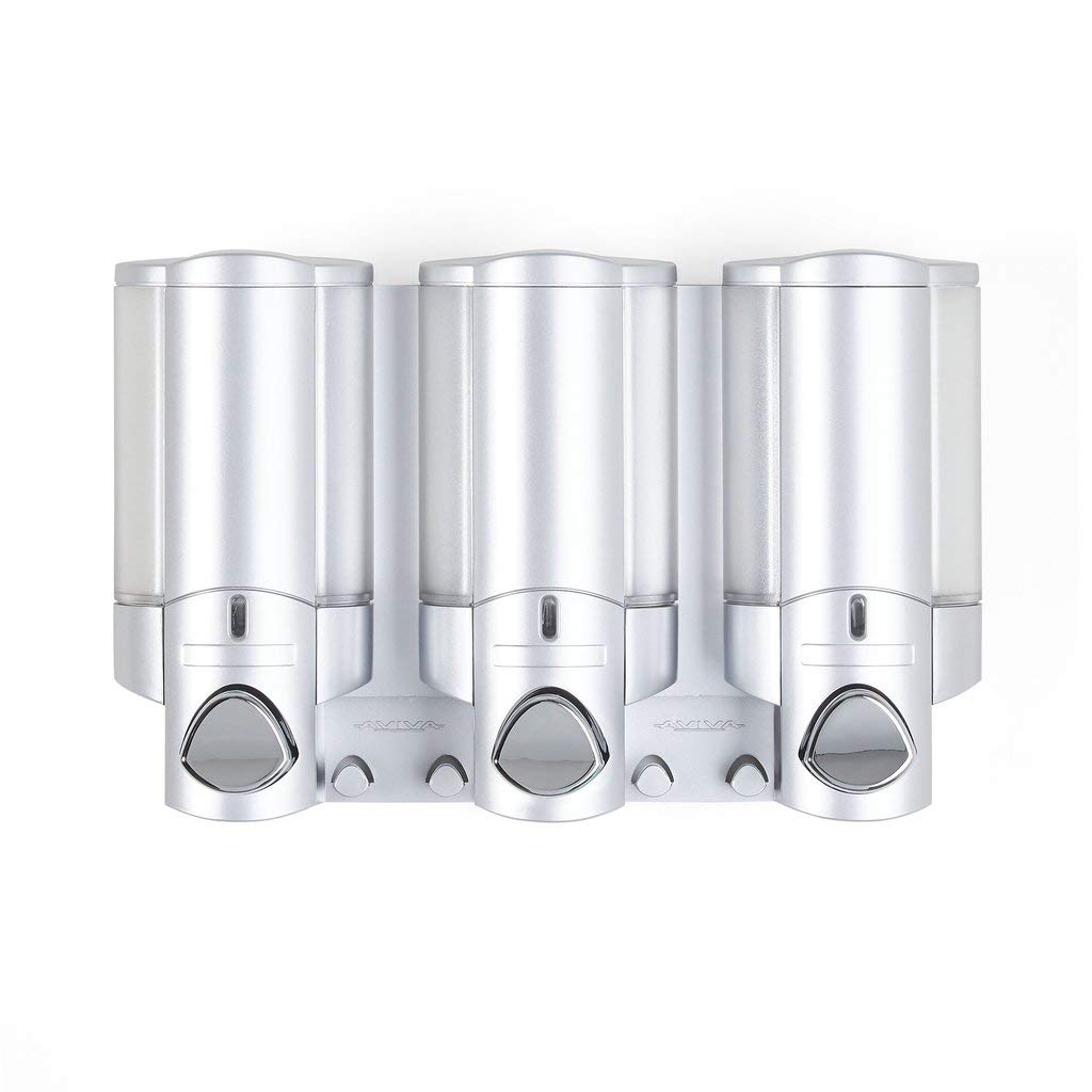 66335 Aviva III Satin Soap Dispenser (Matte Chrome) with 3 Chambers