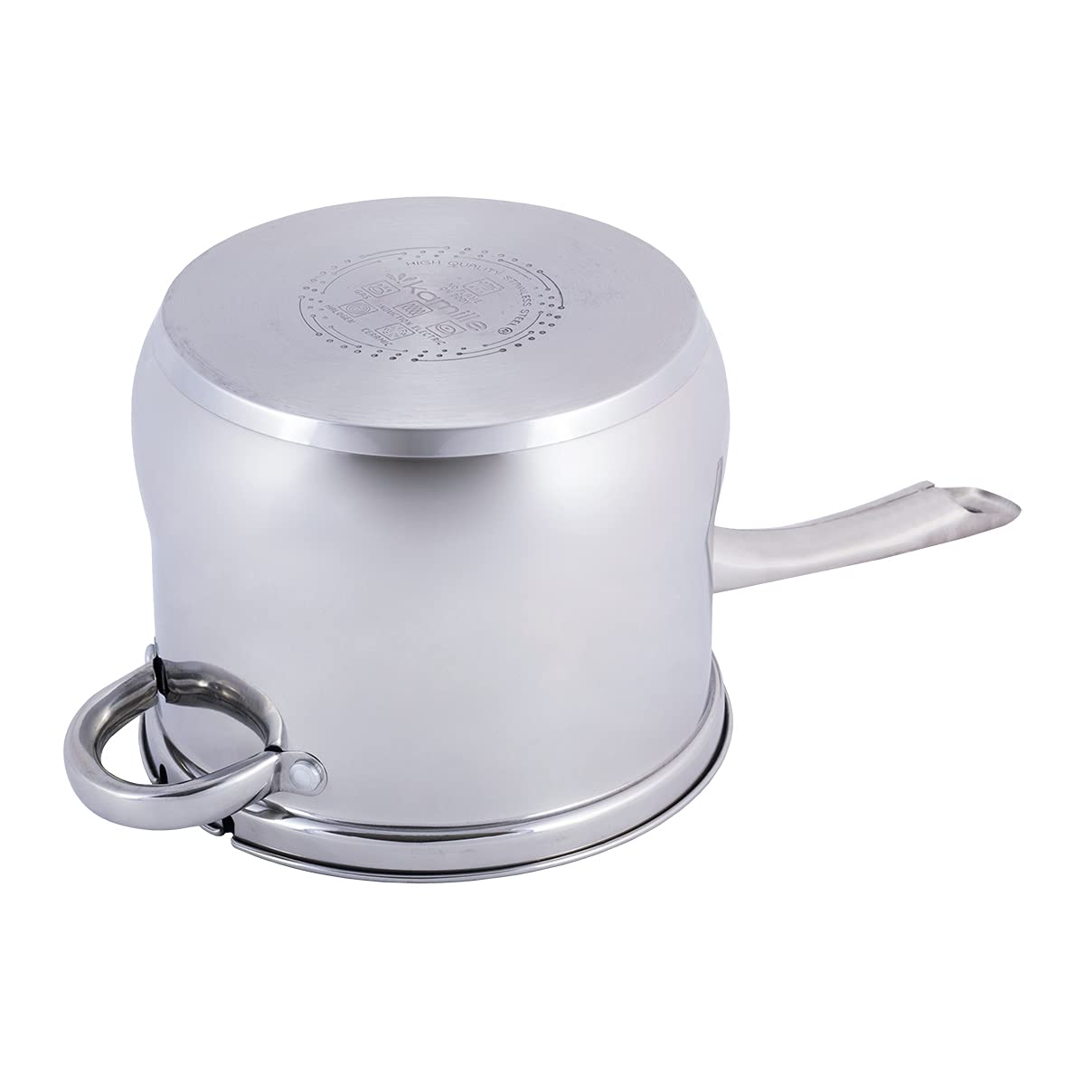 3.5L deep fryer pot with frying basket, suitable for induction cooking. Perfect for making French fries and tempura.