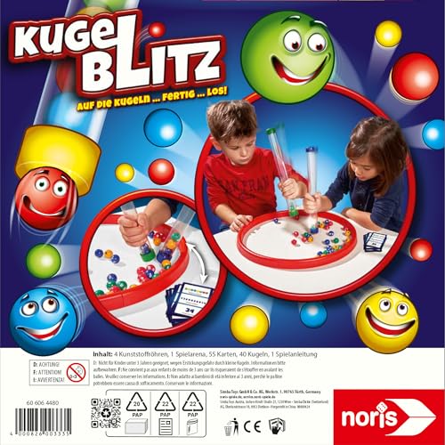 Noris 606064480 Ball Lightning, the fast-paced educational action game with various game modes, for ages 4 and up.