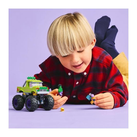 LEGO Marvel Hulk Truck vs. Thanos - Superhero building toy - Avengers vehicle and minifigures - Monster truck for mega fun - Gift for boys and girls ages 7+ - 76312