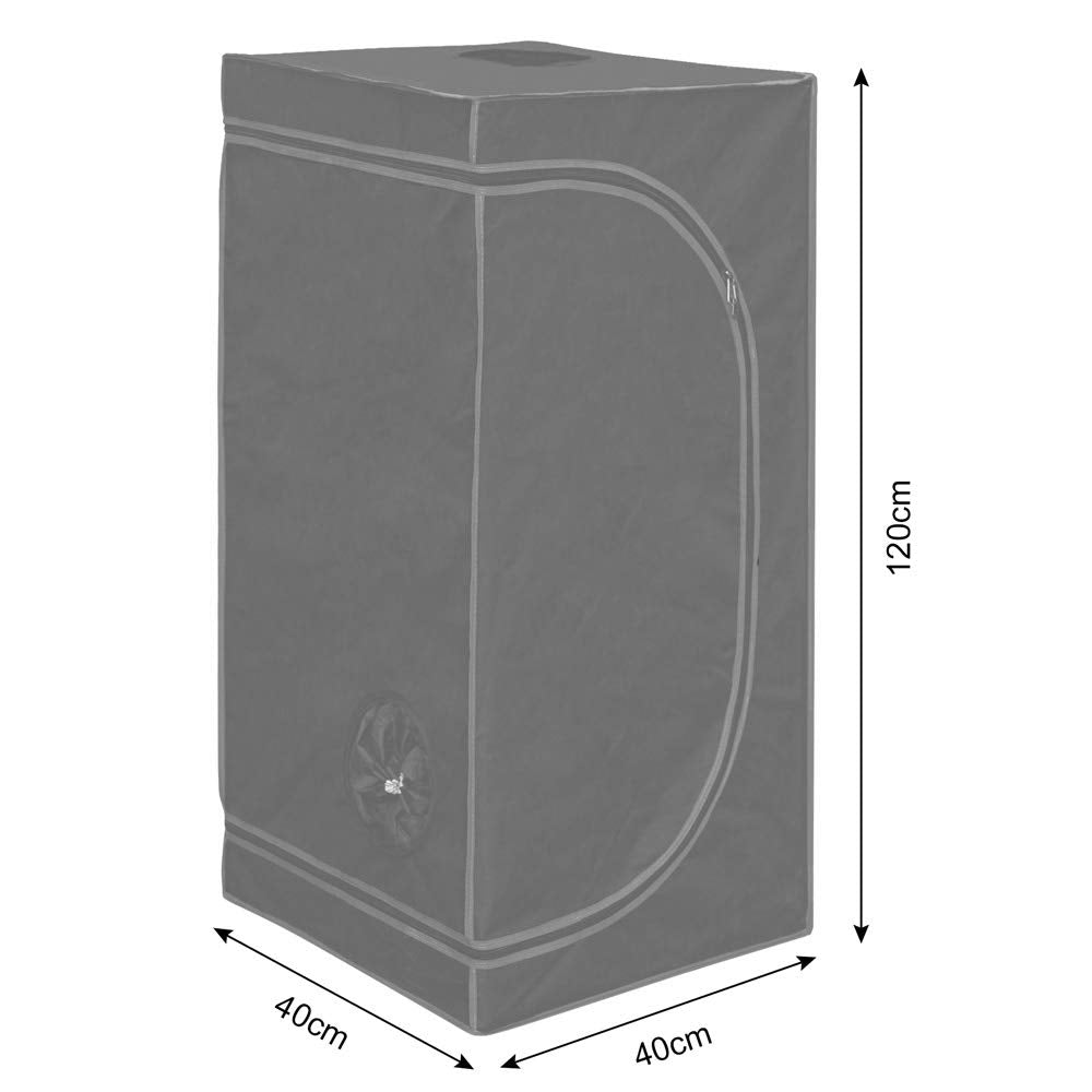 Kingpower Grow Tent for plant cultivation greenhouse box breeding cabinet garden cultivation vegetable herbs grow cabinet indoor flowers small tomatoes hydro green, size: 40 x 40 x 120 cm (01)