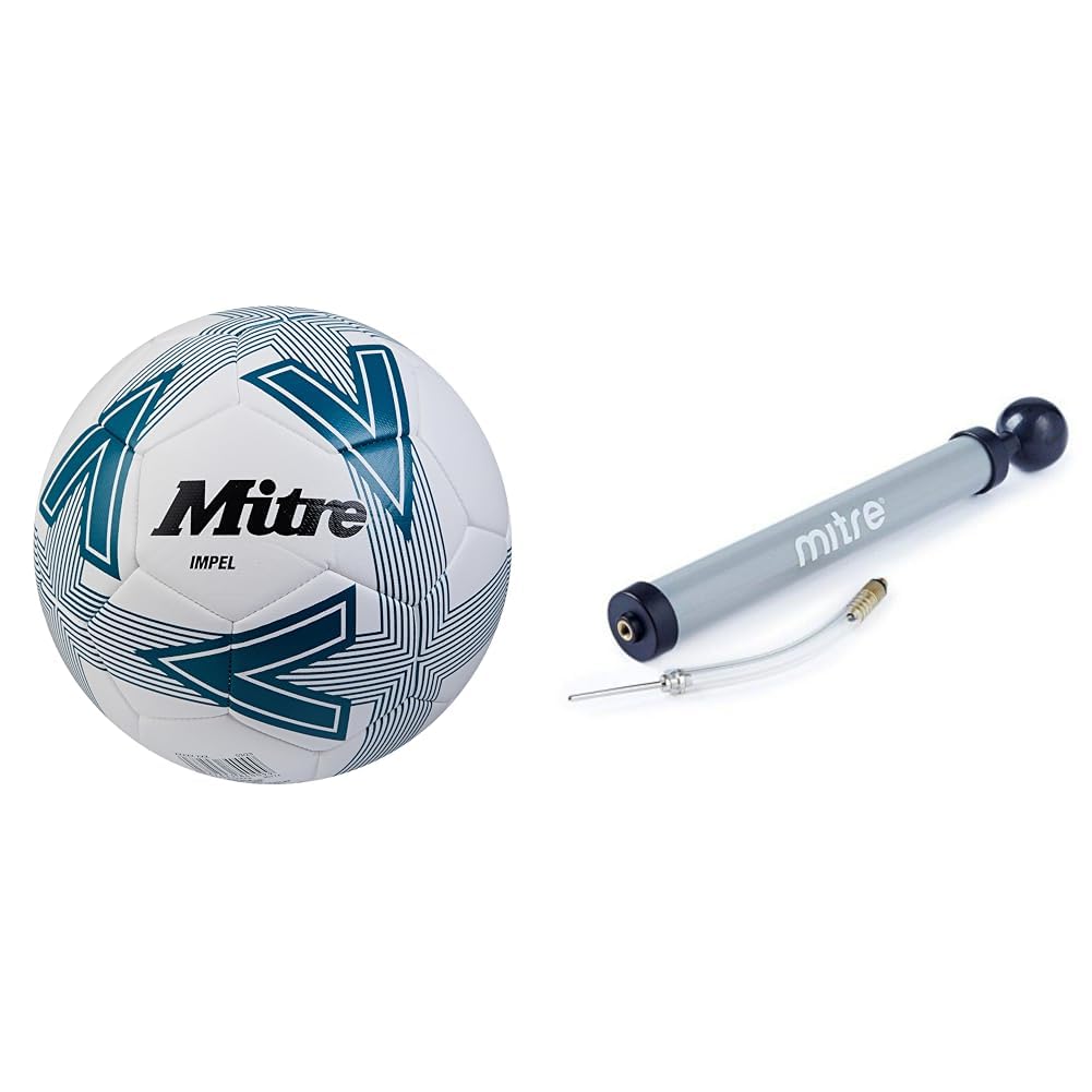 Mitre Pump High Speed Air Pump Soccer Ball Pump, Gray, One Size + Mitre Impel