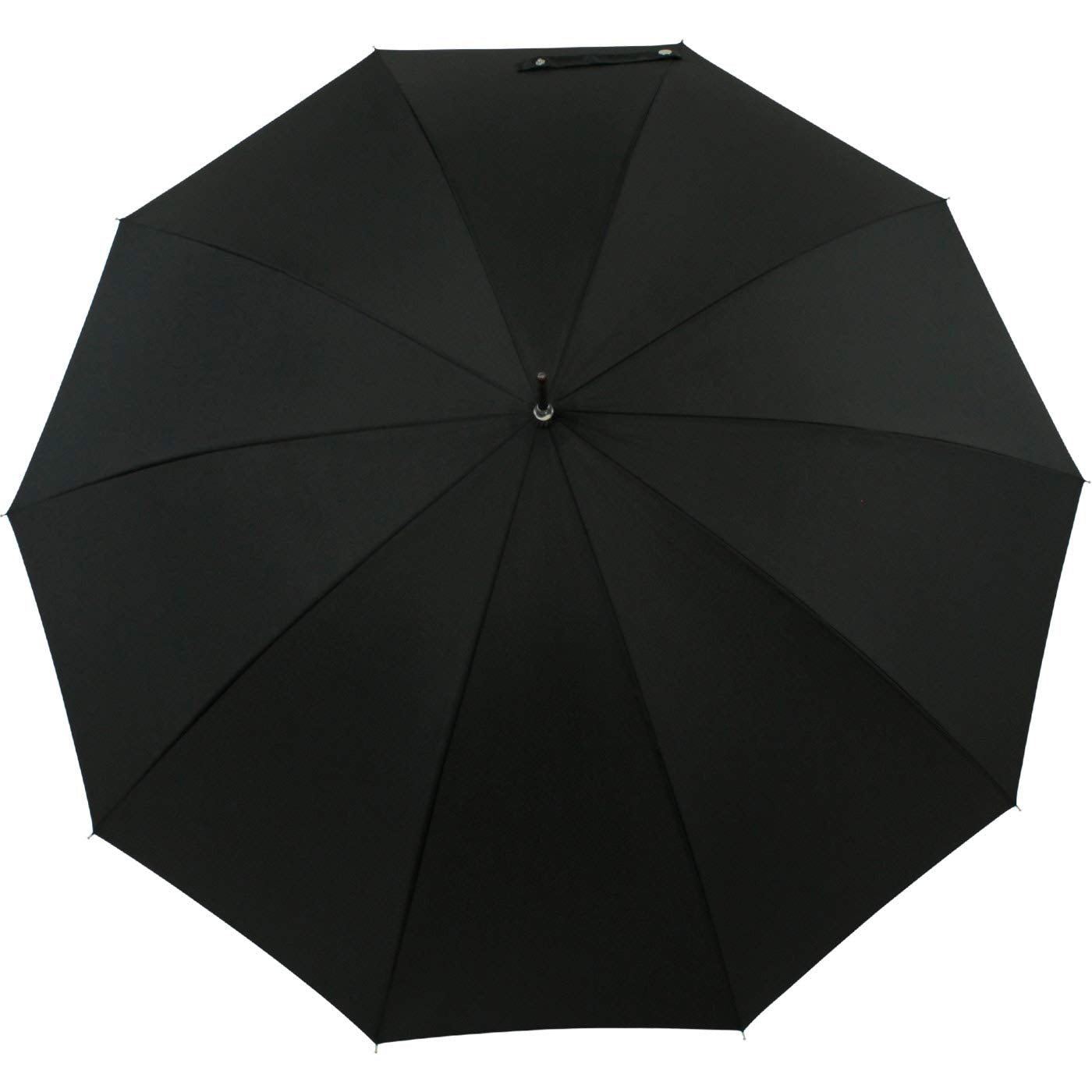 iX-brella men's automatic umbrella with genuine wood crook handle in black