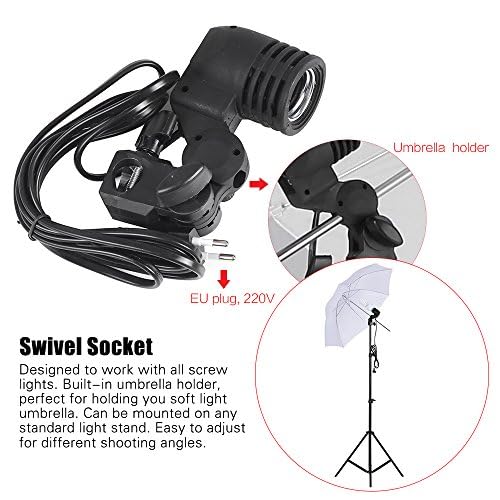 Photography kit 1.8m * 2.7m black white green cotton backdrops 6 set fish-like clamps 2 set 33-inch white softlight umbrellas