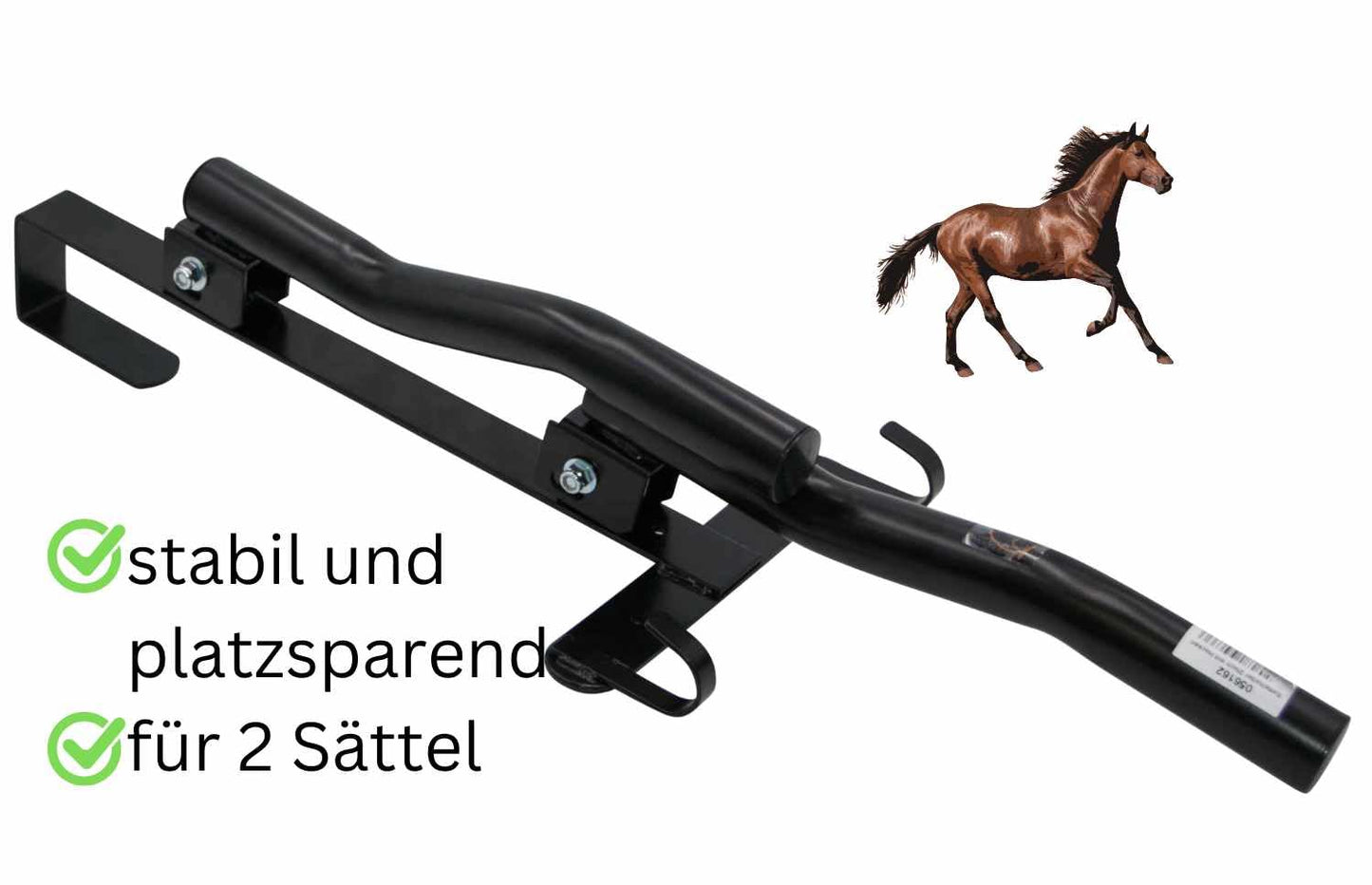 AMKA folding saddle rack for 2 saddles flexible with 2 bridle hooks