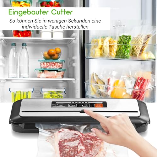 INKBIRD WiFi Sous Vide Cooker Set WiFi Sous Vide Stick ISV-200W + Vacuum Sealer INK-VS01, Sous Vide Cooker App Control 360° Circulation 0℃-90℃ Temperature, Vacuum Sealer with Built-in Cutter