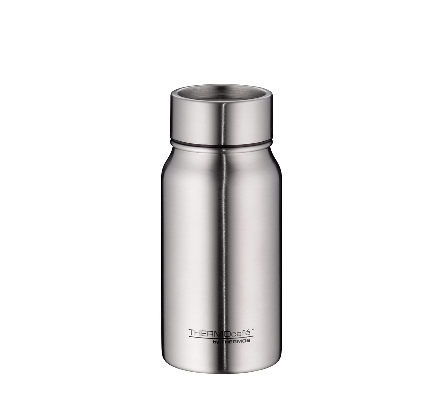 THERMOcafé by THERMOS TC DRINKING MUG stainless steel matt 0.35l, insulated stainless steel cup, travel coffee mug, leak-proof, keeps drinks hot for 8 hours and cold for 16 hours, dishwasher safe, BPA-free.