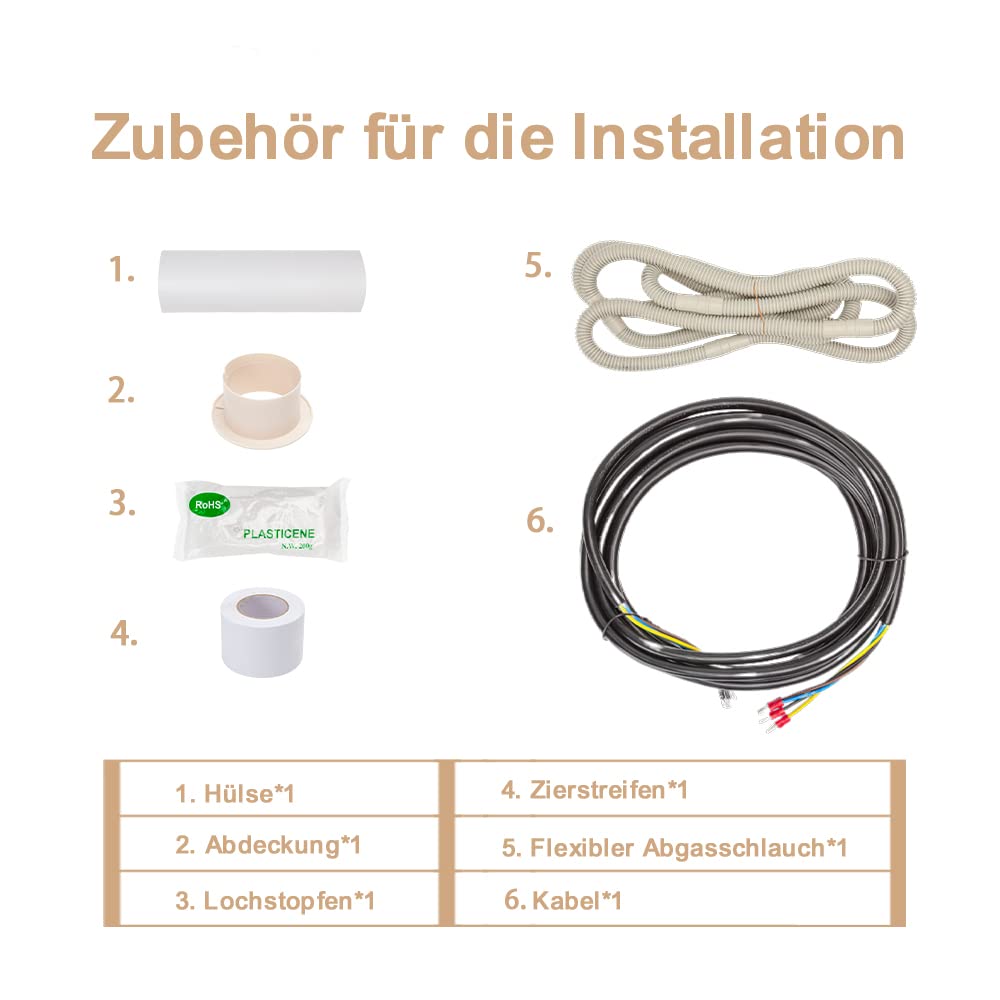 2x 4m 1/4" + 3/8" inch copper refrigerant lines Insulated copper tubes for 9000 mounting kit