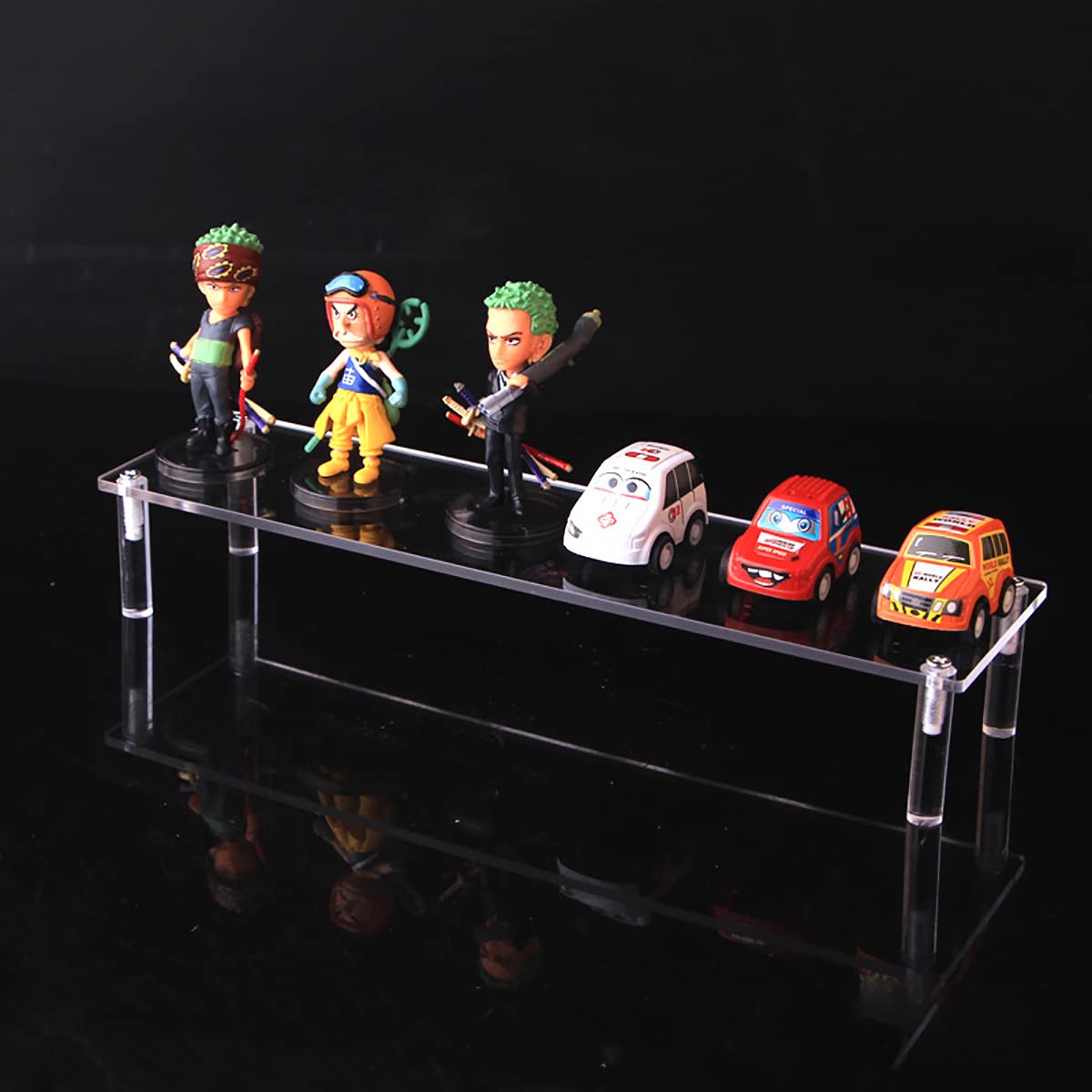 ELEpure 5-tier acrylic display stand, transparent acrylic riser shelf, organizer collection decoration for Funko Pop figures, perfume, cupcakes, nail polish, dolls, cosmetics, 30x34.5x25cm.