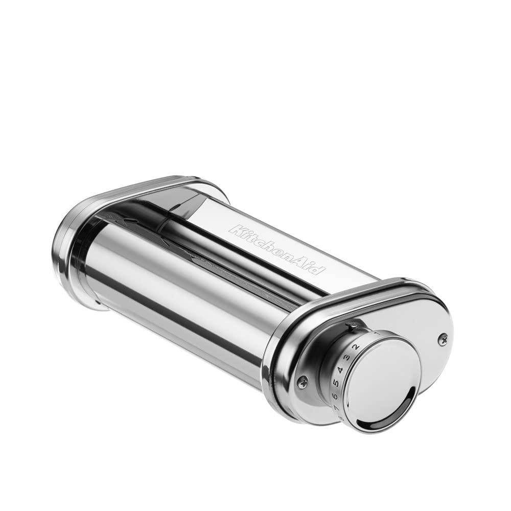 KitchenAid 5KSMPSA Pasta Roller Stainless Steel, compatible only with KitchenAid Stand Mixers.