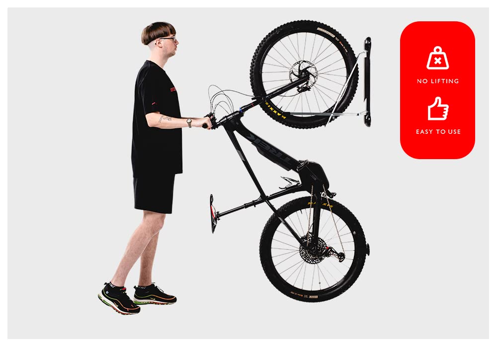 Steadyrack bike wall mount - E-bike - bicycle wall mount - storage solution for your home, garage, or bike park.
