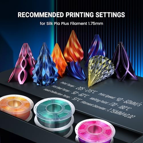SUNLU Silk PLA Plus 3D printer filament, two-color glossy PLA+ filament 1.75mm, silk textures, 360° rotation reveals diverse colors, dimensional accuracy +/-0.02mm, 1kg spool (2.2lbs), Black White.