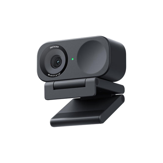Insta360 Link 2C Standard Bundle in Graphite Black - 4K webcam for PC/Mac, 1/2" sensor, auto-framing, HDR, AI-powered noise reduction mic, gesture control for streaming, video calls, gaming.