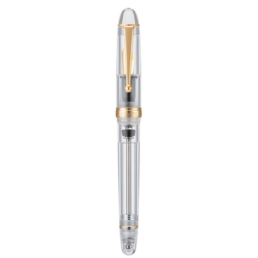 Asvine V126 vacuum filler fountain pen Medium nib Transparent acrylic Clear Large capacity filler with gift box