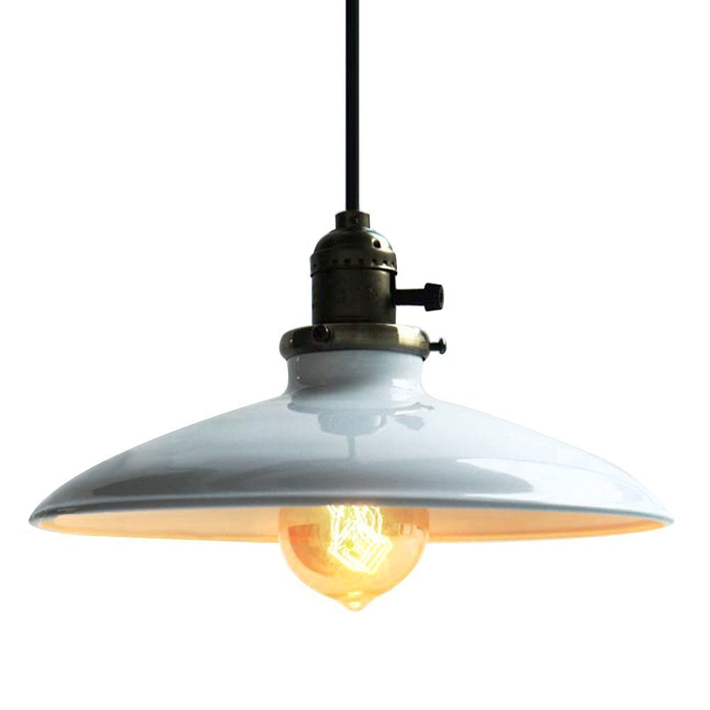Glighone pendant light white ceiling light hanging lamp E27 retro vintage hanging lamp for bedroom living room dining table kitchen lamp suspension