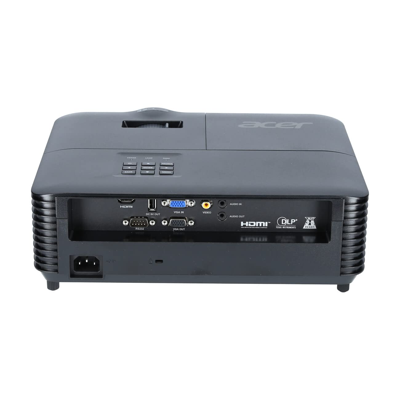 ACER X1326AWH projector (WXGA, 1280x800, 20,000:1 contrast, 4000 ANSI lumens, HDMI, VGA, audio jack) black