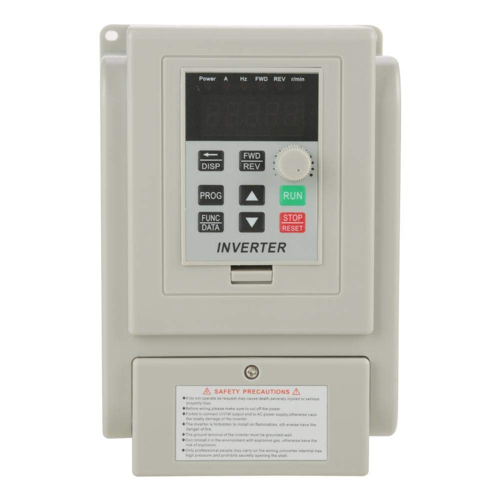 AC 220V Variable Frequency Drive VFD Inverter 1.5KW Frequency Converter, Adjustable for Motor Speed Control.