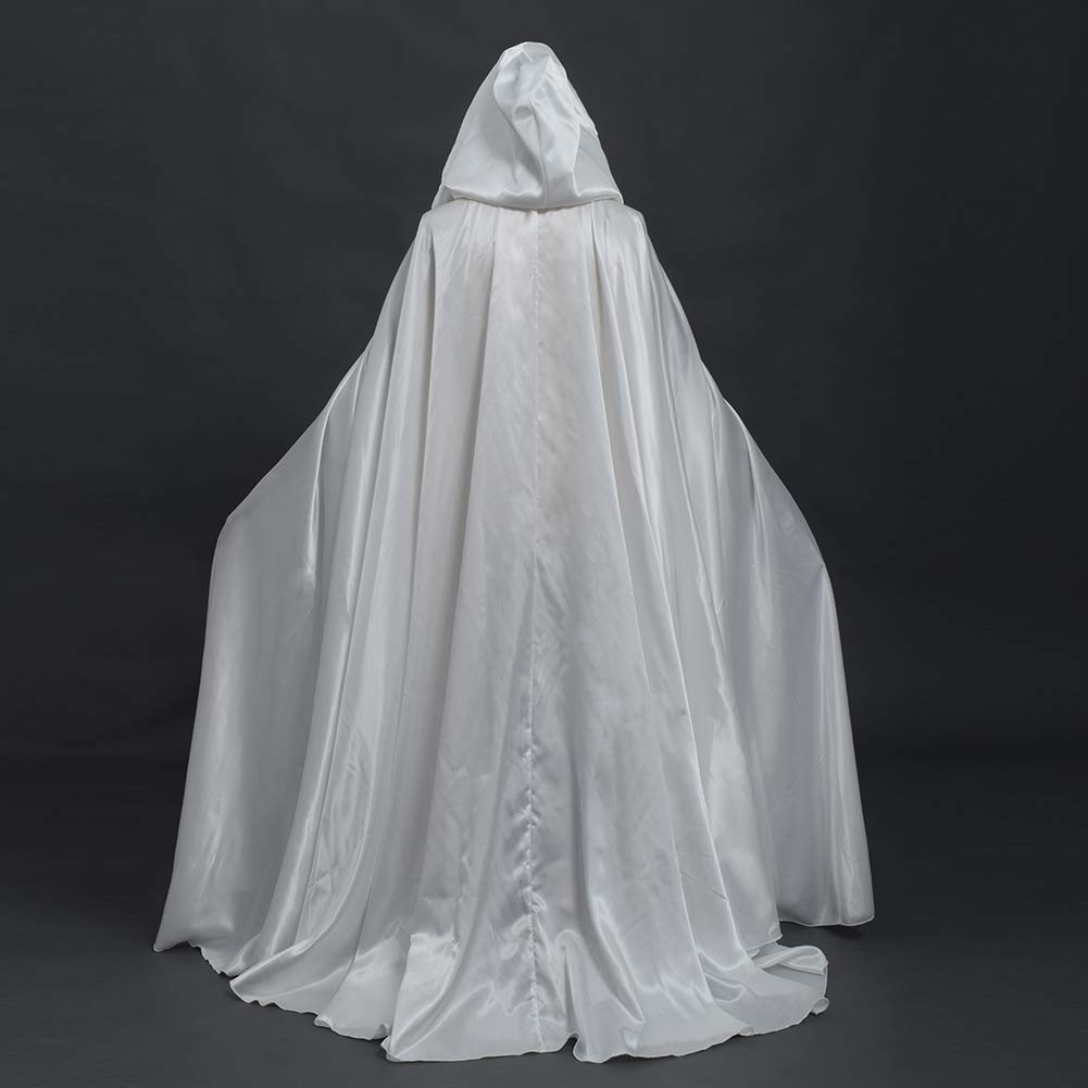 GRACEART Women's Hooded Cape Medieval Cloak Long Halloween Costume for Wedding Bride Evening Dress Bridal Gown