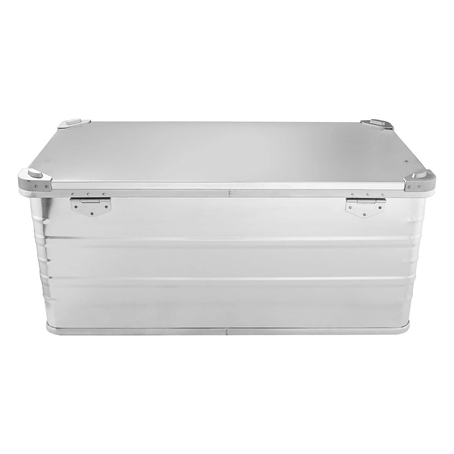 Aluminum box aluminum case lockable E141 - Premium aluminum storage box 141 liters - lid with aluminum die-cast stacking corners and rubber seal - includes locks