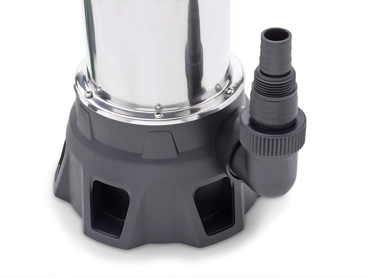 AQUANIQUE submersible pump DWP 19000 (up to 19,000 l/h flow rate, max. 25 mm grain size, 750 W, 9 m Hmax) - dirty water pump for ponds, paddling pools, flooded basements, construction sites, pools