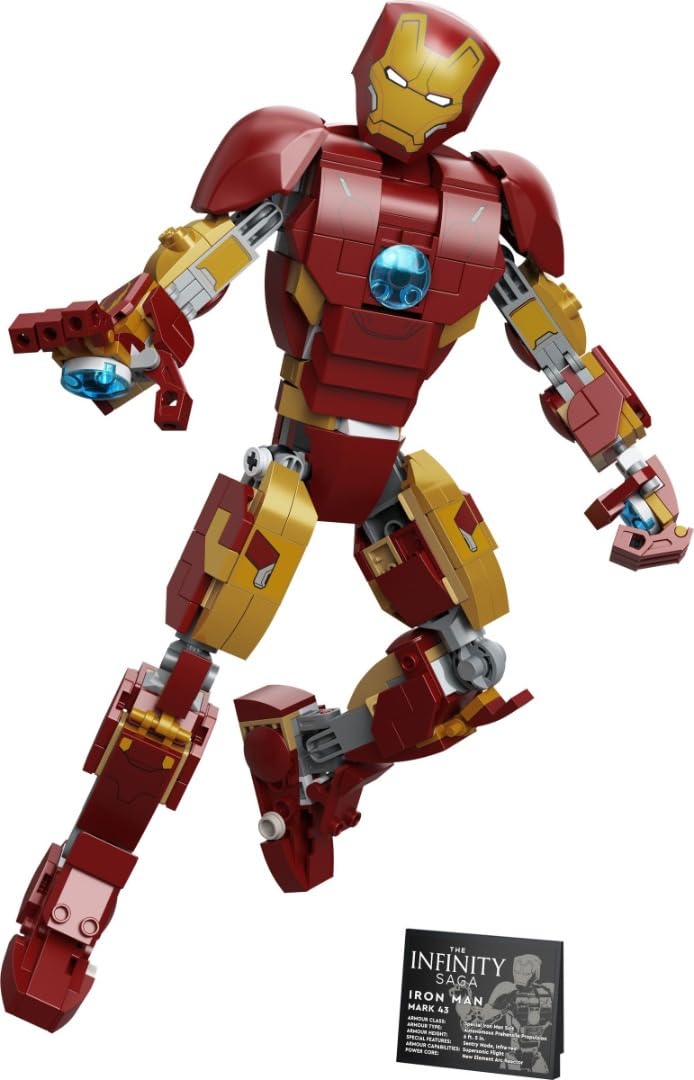 LEGO 76206 Marvel Iron Man Figure, toy and decoration model for collecting and building for kids aged 9 and up from Avengers: Age of Ultron, Infinity Saga
