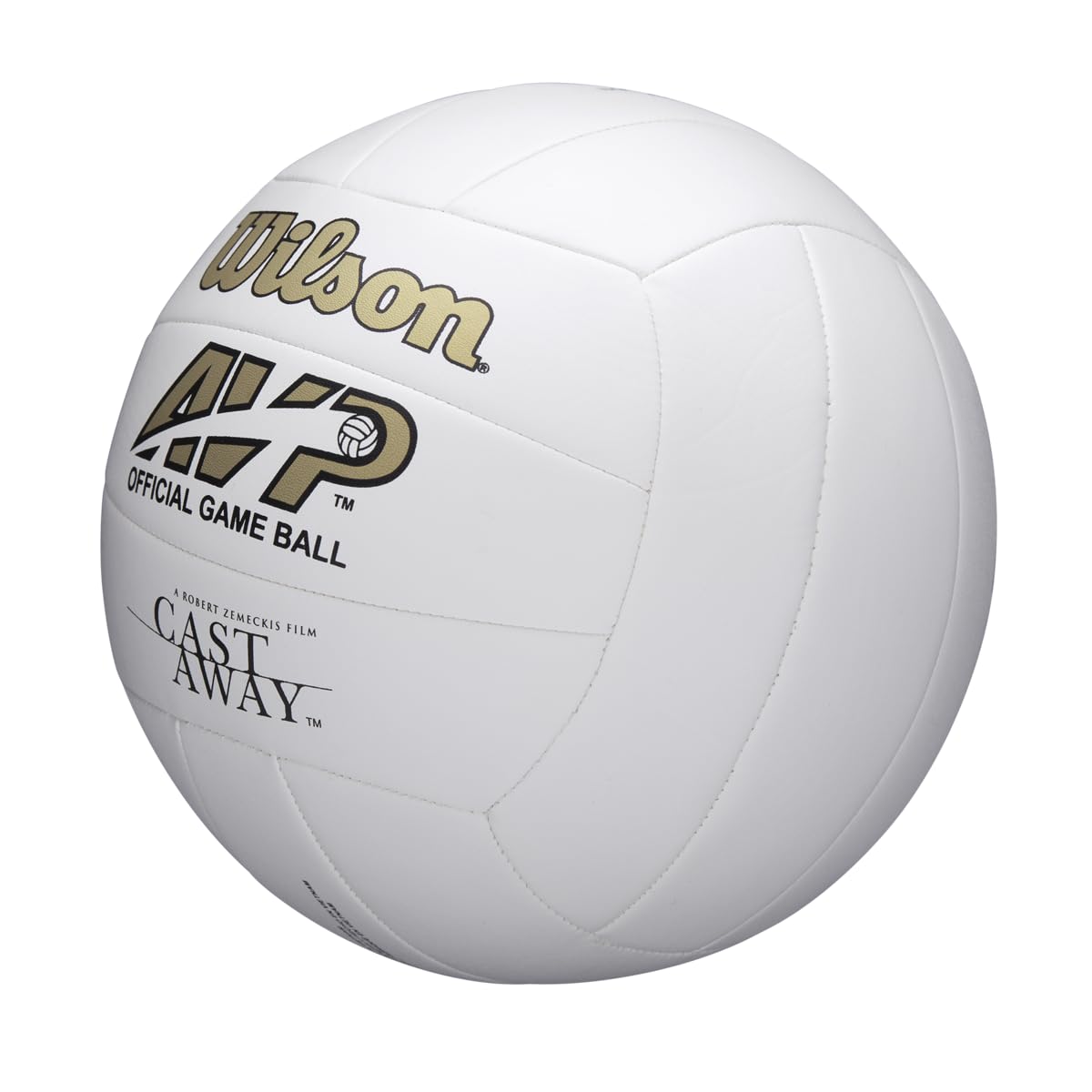 Wilson volleyball, suitable for outdoor and recreational players, famously featured in the movie "Cast Away" as "Mr. Wilson", available in white/red color.