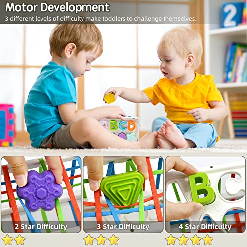 Toy for babies from 1 year old Montessori, Motor skills sensory learning toy, Colorful shape sorting game for early development Toddlers girls boys 1 2 3 years old, Autism toy