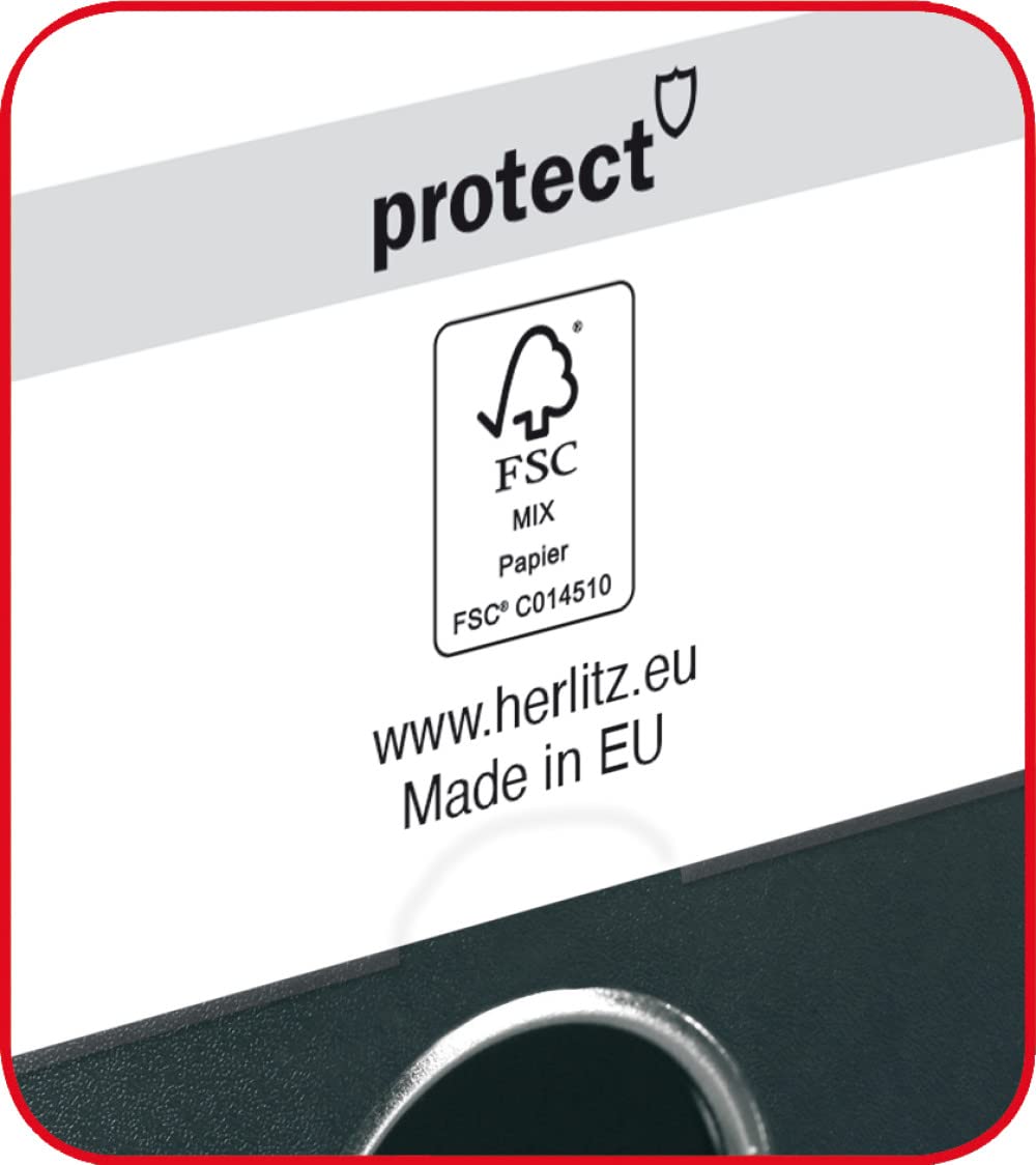 Herlitz 5480801 maX.file protect A4 folder (8 cm with insertable spine label) black (Pack of 4)