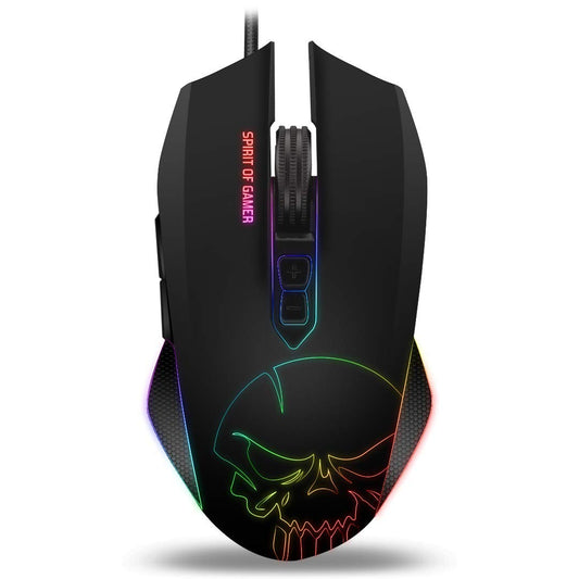 SPIRIT OF GAMER- Gaming mouse ELITE-M40 - LED backlight with 10 effects + RGB colors - 6 resolution levels - Up to 4000 DPI Max - 5 customizable profiles - 7 programmable buttons.