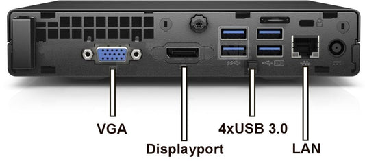 HP 18cm Silent Mini-PC for Business Office Multimedia use with 3-year warranty! Intel Pentium 4400T 2x2.90GHz, 16GB DDR4, 512GB SSD, USB3, Windows 11 Prof. 64-Bit. Price: $779.