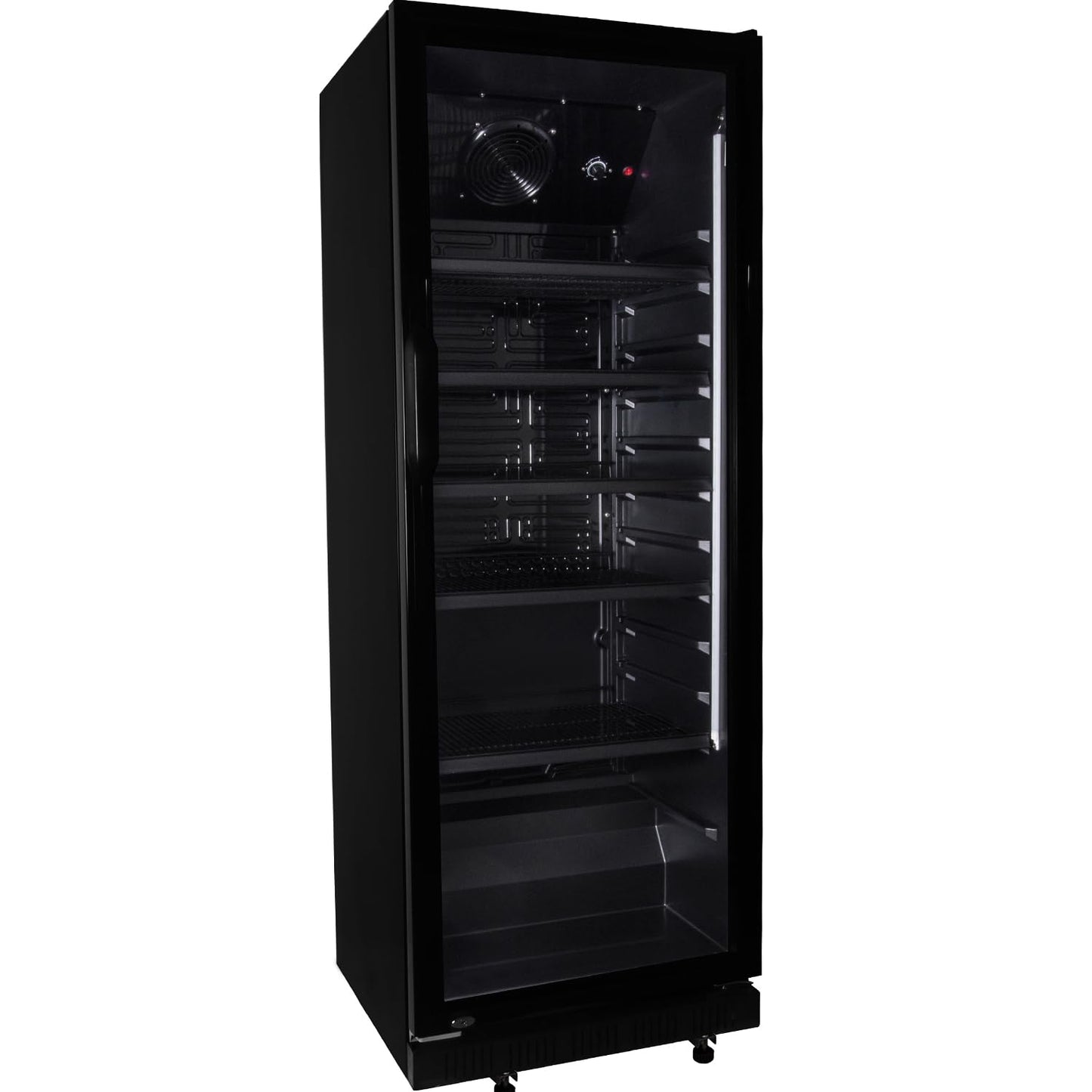 ZORRO beverage cooler ZKB 360 liters black bottle refrigerator refrigerator with glass door Gastro drink cooler
