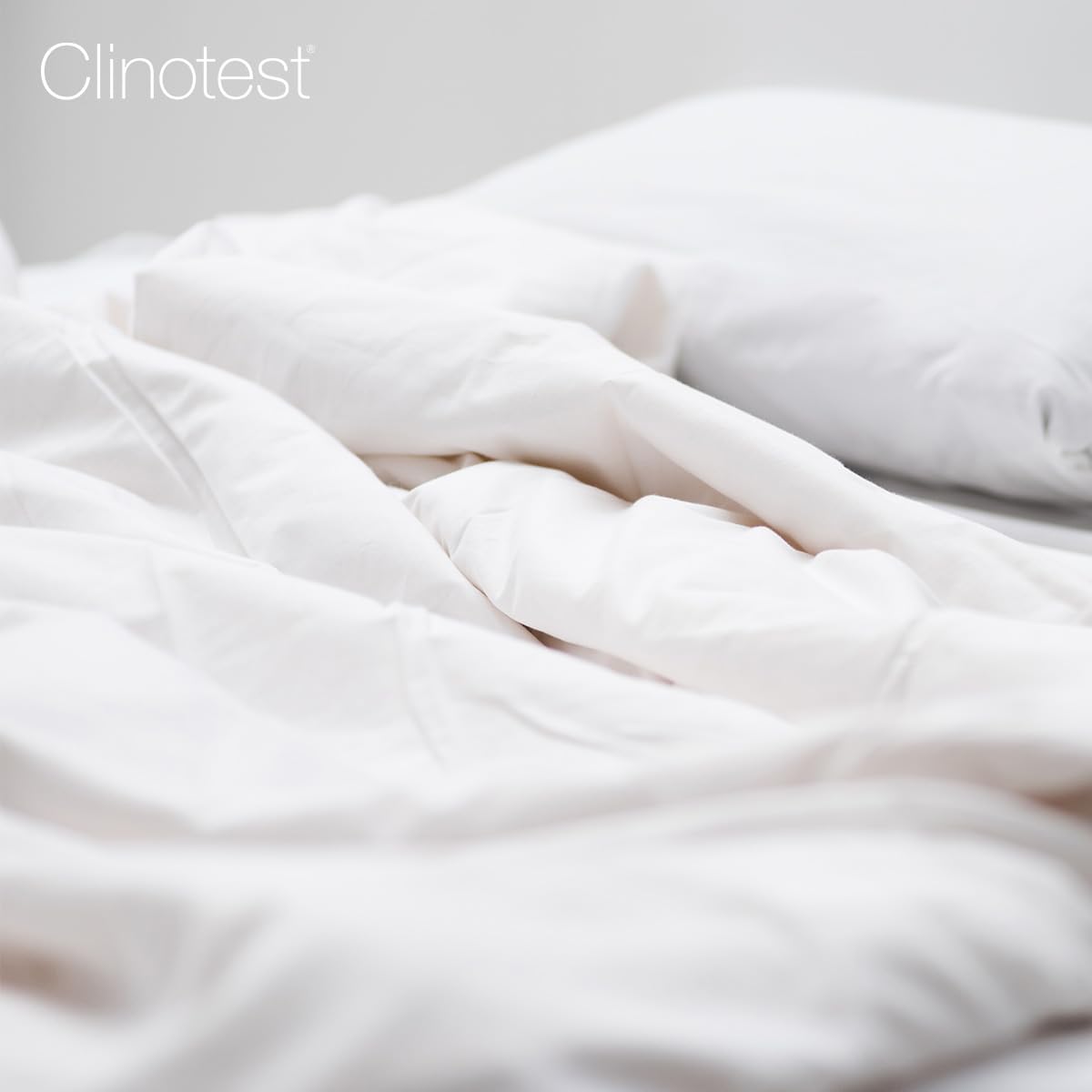 Clinotest Premium 100% cotton flat sheet without elastic band 160x280 cm - Resilient bed sheet in hotel quality, can be used as tablecloth, photo backdrop, cover & blanket - for care facilities.