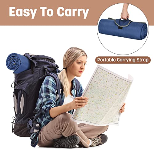 Kato Tirrinia camping blanket outdoor blanket picnic blanket travel blanket, love blanket sex blanket waterproof outdoor blanket, fleece thermal outdoor camping mat ultra light warm blanket 150x200, Navy