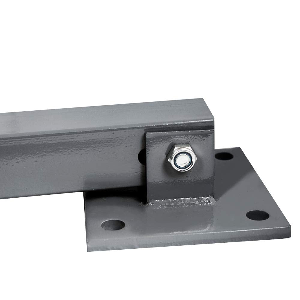 Jopassy 3* parking bollard barrier with 3 keys, steel foldable parking lock with reflective strips, sturdy base barrier post set.