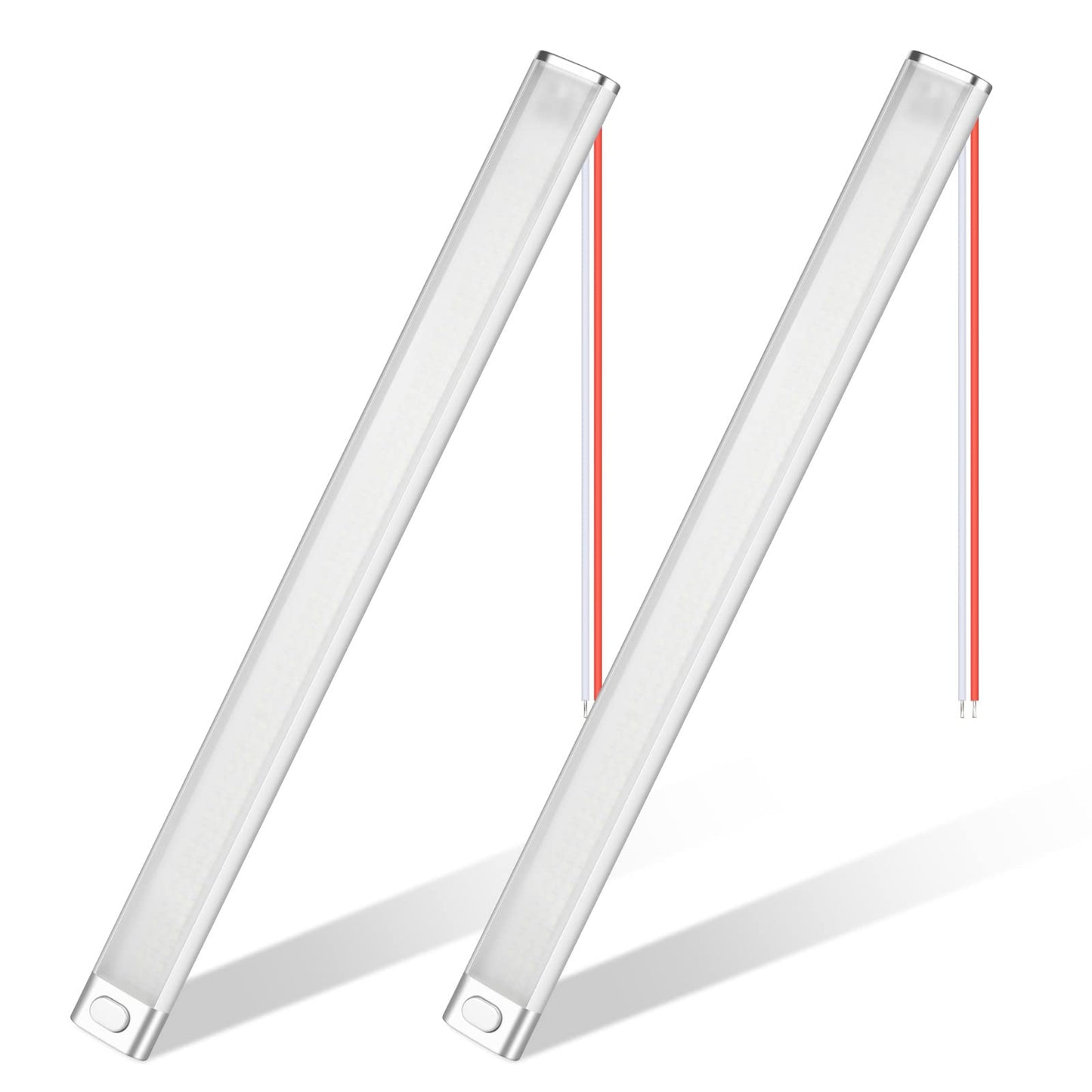 URAQT 168 LED Interior Lighting, 2 Pack LED Strip 2000LM 10W 12V Led Lamp RV LED Interior Light Strip Vehicle Lighting Strip with Switch for Car RV Van Bus Caravan Boat Kitchen Bathroom Bar Truck