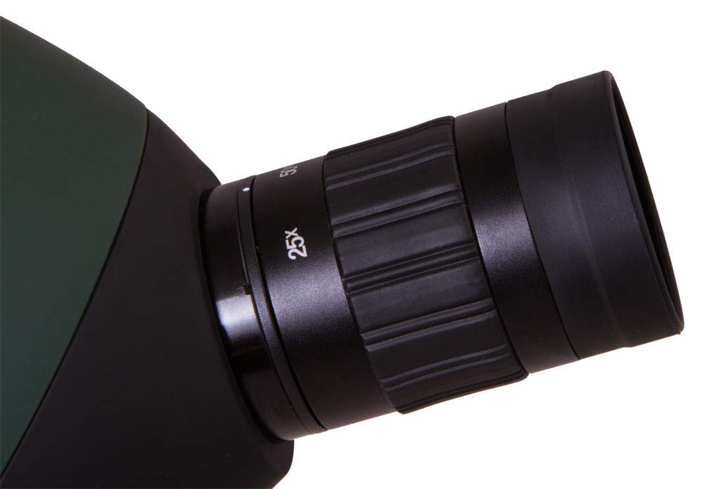 Levenhuk Blaze Base 70 Portable Spotting Scope with BK-7 glass optics, metal table tripod, and carrying case for observing wildlife, urban, and natural landscapes.