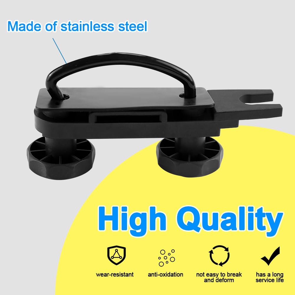 Abnaok 4 Piece Universal Roof Box Mounting U-Bolts, Roof Box Holder Mounting, Stainless Steel U-Bolt Installation Accessories