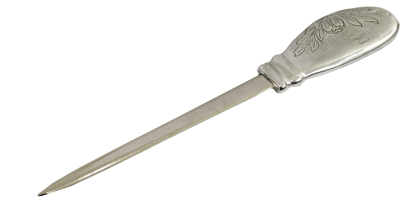 Cavagnini, Elegant stainless steel and pewter letter opener, comes with gift box (plate)
