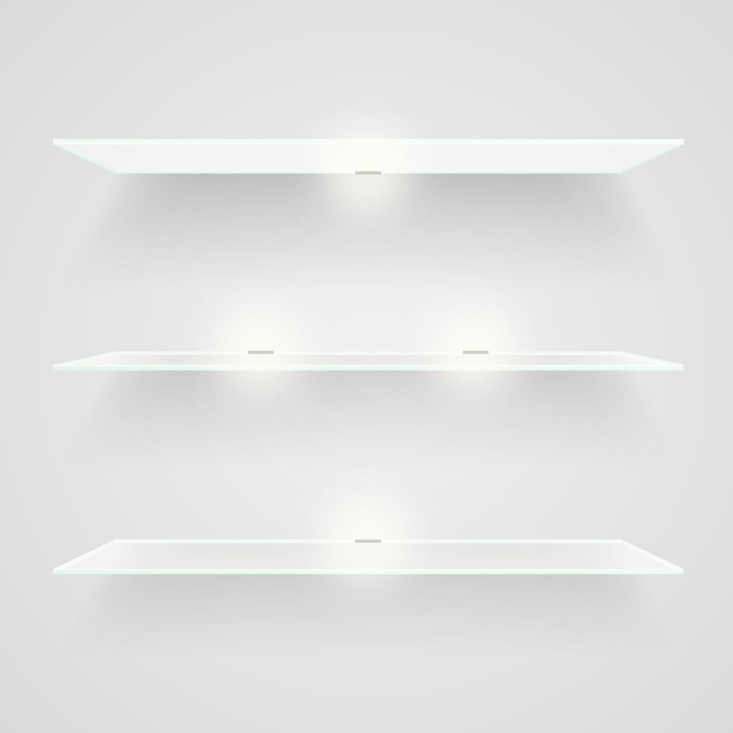 SEBSON LED Glass Shelf Lighting 6 Pack - Includes 12V Power Supply with Switch - Warm White LED Clips - Glass Edge Lighting for Display Case, Shelf, Table.