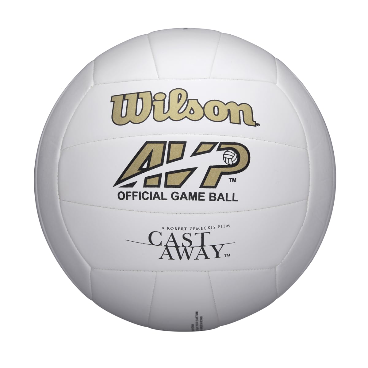 Wilson volleyball, suitable for outdoor and recreational players, famously featured in the movie "Cast Away" as "Mr. Wilson", available in white/red color.