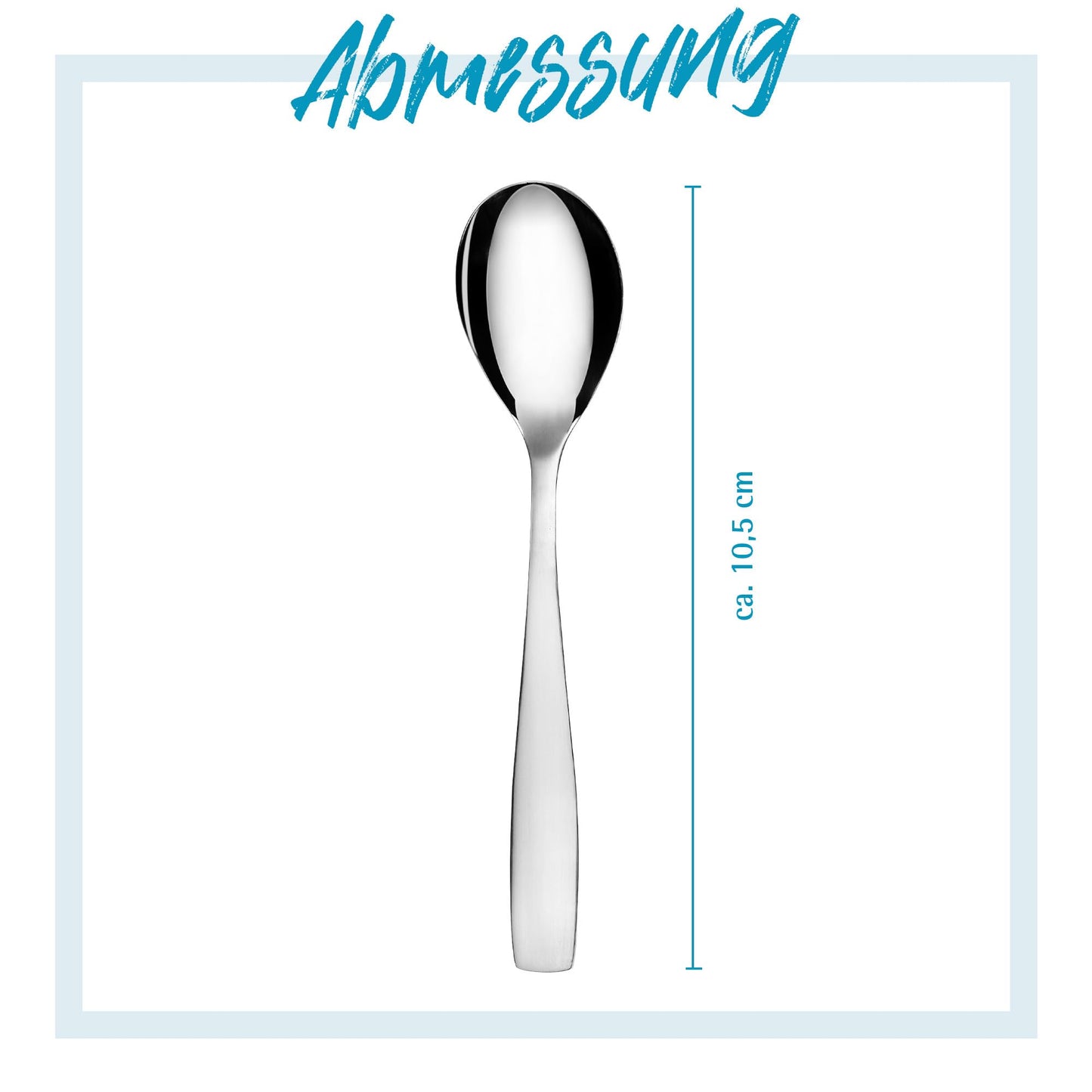 GRÄWE Espresso Spoon, Coffee Spoon Set, 24 Pieces, Teaspoon, Stainless Steel, Dessert Spoon, Demitasse Spoon, Sugar Spoon, Small Spoon, High Gloss Polished, Dishwasher Safe, Königstein Series.